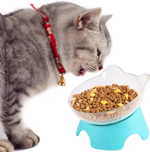 Miniatura 6 de MILIFUN Platos Elevados para Comida de Gatos con Soporte, Platos para Comida o Agua, Tazón Inclinado, Plato para Mascotas con Soporte