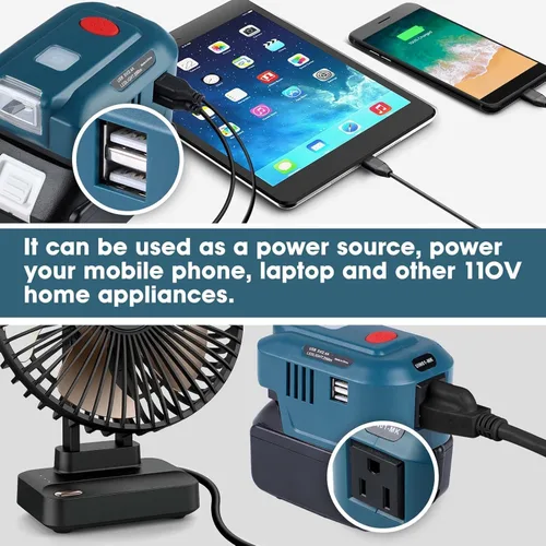 Miniatura 2 de Adaptador de cargador de teléfono de 150 W para Makita de 18 V, URUN DC 18 V a CA 120 V, fuente de alimentación inversor superior para Makita