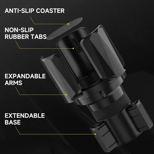 Miniatura 2 de DYLEN Expansor de portavasos para automóvil, adaptador de expansor para automóvil con brazos expandibles, se adapta a Yeti, HydroFlask, Stanley