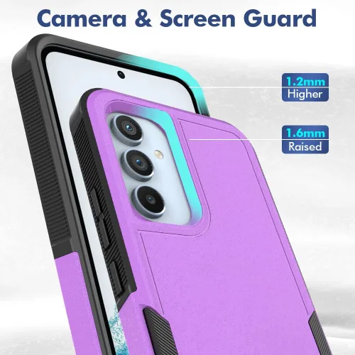 Miniatura 21 de Jeylly Compatible con Samsung Galaxy A22 5G Funda, Funda Samsung A22 5G con 2pcs protectores de pantalla de vidrio templado
