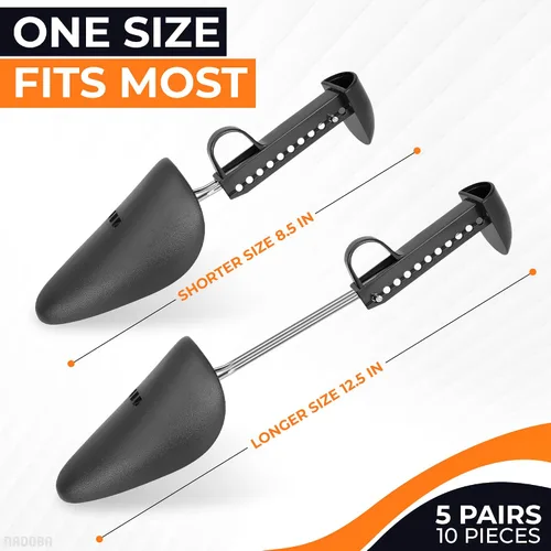 Miniatura 2 de NADOBA 5 pares de árboles de zapatos de plástico I árboles de zapatos de longitud ajustable para hombres I zapatos y botas árboles I hombres zapatos