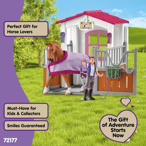 Miniatura 7 de Schleich Horse Club - Juego de Juguetes de Establo de Lavado de Caballos de 28 Piezas con Figura de Acción de Yegua y Jinete y Accesorios para Niñas