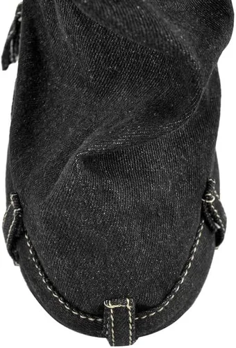 Miniatura 5 de Botas de mezclilla para mujer, con candado, plegables, hasta la rodilla, con cremallera, botas de mezclilla altas