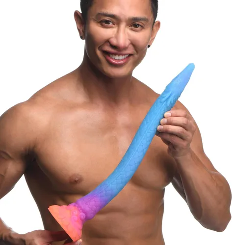 Miniatura 7 de CREATURE COCKS Makara Consolador de Serpiente de Silicona que Brilla en la Oscuridad para Hombres, Mujeres y Parejas. Consolador de Silicona Premium
