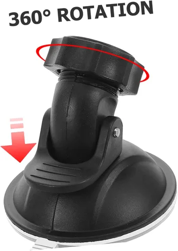 Miniatura 3 de Soporte para cámara de automóvil con base de ventosa de cabeza esférica para cámaras de tablero y dispositivos, fácil instalación, fijación segura