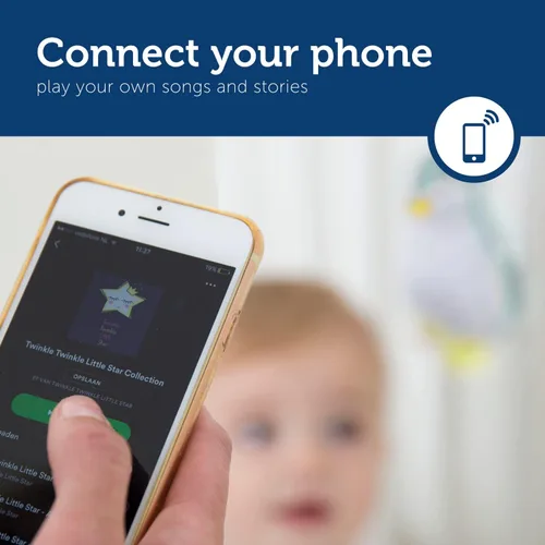 Miniatura 3 de ZazuKids - Máquina de sonido portátil y luz nocturna, chupete de sonido azul con altavoz Bluetooth, diseño de pingüino Zoe, para bebés y niños