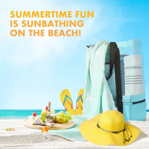 Miniatura 7 de EUDELE Mesh Beach Tote Bag with Detachable Beach Cooler - MAX Capacity 38L 150lbs Ultra Durable for Women
