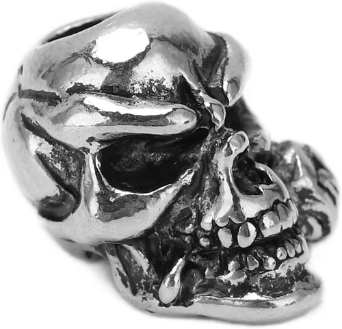 Miniatura 8 de plplaaoo Cuentas de calavera de aleación de 0.2 pulgadas, 10 cuentas de calavera, cuentas de paracaídas, cuentas de calavera para hacer joyas