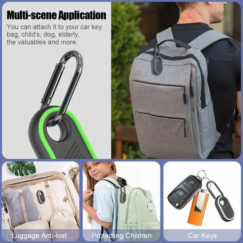 Miniatura 5 de Paquete de 4 fundas compatibles con Samsung Galaxy SmartTag2, resistentes fundas de silicona suave antideslizante para Galaxy Smart Tag 2