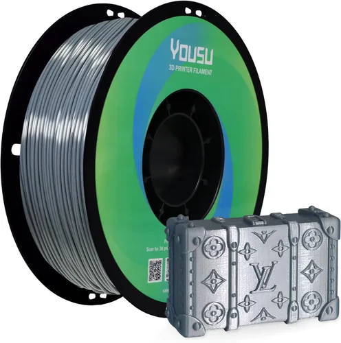 Miniatura 9 de Yousu Filamento de TPU 1.75mm, Filamento Flexible TPU95A, Filamento Suave para Impresora 3D, Filamento de Impresión 3D TPU Negro, Carrete de 1kg