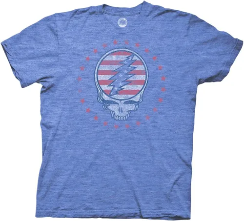 Ripple Junction Grateful Dead - Camiseta de manga corta para hombre, Steal Your Face Stealie Sun de algodón, cuello redondo, con licencia oficial