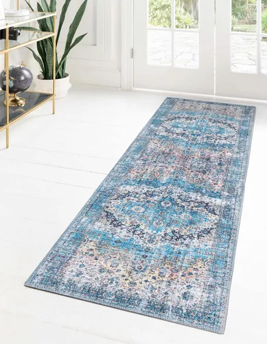 Miniatura 12 de Unique Loom Mangata Collection - Alfombra de área - Mary (rectangular 2' 0" x 3' 0", azul/negro)