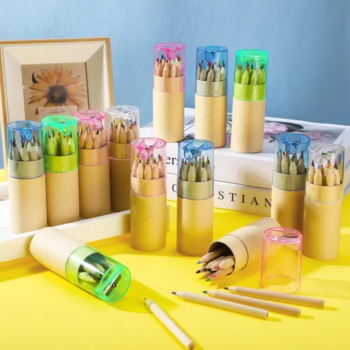 Miniatura 3 de Fulmoon Paquete de 100 mini lápices de colores con sacapuntas, recuerdos de fiesta de aula a granel, juegos de crayones portátiles para dibujar
