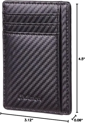 Miniatura 8 de Cartera Chelmon Slim RFID - Cartera de bolsillo frontal minimalista para tarjetas de crédito delgadas