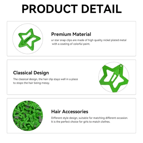 Miniatura 3 de Pinzas para el pelo Y2k pequeñas Kawaii antideslizantes con estrellas para el cabello, accesorios para mujeres