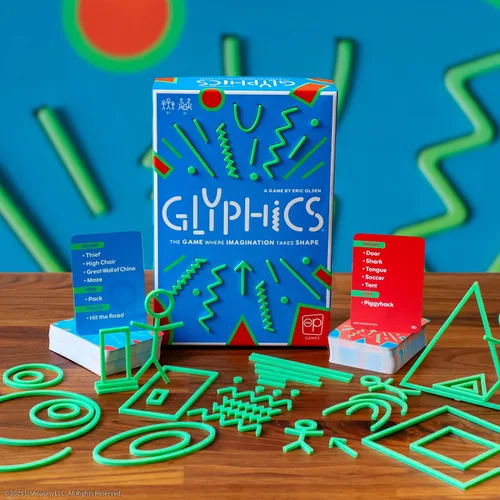 Miniatura 2 de Glyphics, juego creativo de fiesta familiar, usa formas y haz que todos adivinen las palabras en tu tarjeta, juego de palabras de adivinanzas