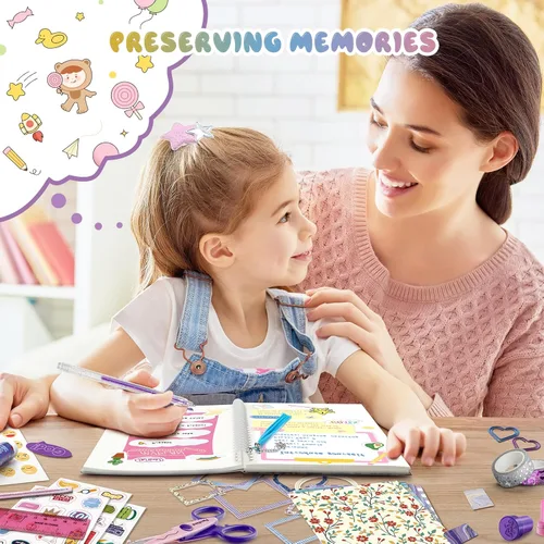 Miniatura 5 de PERRYHOME Juego de diario DIY de 2 paquetes para niñas - Juego de diario de más de 200 piezas para niñas preadolescentes y adolescentes, kits