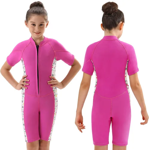 Miniatura 9 de DEHAI Traje de neopreno para niños y niñas de 0.118 pulgadas (0.118 in) en la parte trasera de neopreno, traje húmedo completo para niños