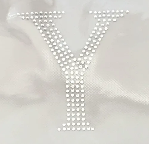 Miniatura 9 de Letras griegas, 4 pulgadas de alto, diamantes de imitación, transferencia termoadhesiva (alfa)