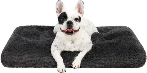 Miniatura 9 de Cama para Jaula de Perro Camas para Perros Lavables para Perros XX-Pequeños Franela Gruesa de Lujo Esponjosa Cómoda Almohadilla para Perrera Gris
