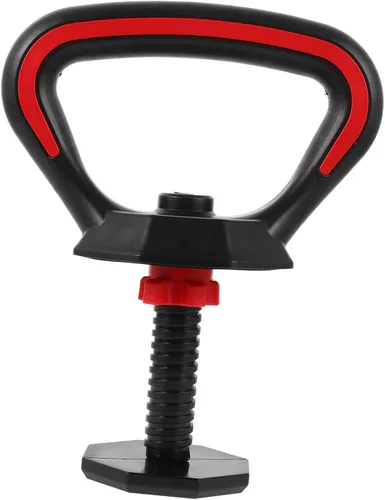 Milisten Juego de mango de pesas rusas ajustables con recubrimiento de polvo ergonómico para entrenamiento de fuerza y entrenamientos de fitness