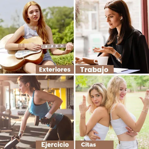 Miniatura 2 de DIYDEC 10 Ligas para el Cabello Pulsera para Mujeres 5 Estilos Suaves Trenzadas Boho Bandas para el Cabello Elásticas Sin Daño Ligas para el Cabello