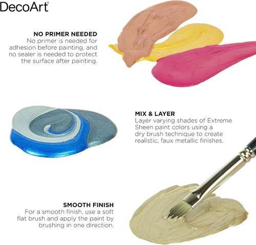 Miniatura 2 de DecoArt Pintura de brillo extremo de oro rosa de 2 onzas, 2 onzas