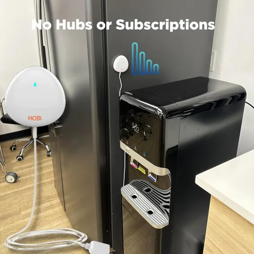 Miniatura 7 de MOBI Detector inteligente de fugas de agua WiFi, alertas de aplicaciones, alarma con sensor de inundación con sonda de extensión de 48 pulgadas,