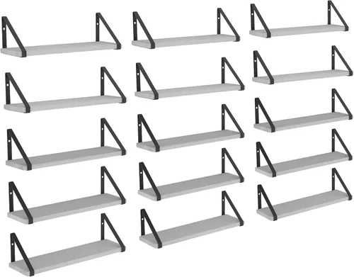 Miniatura 21 de Wallniture Ponza - Estante flotante de pared de 17 x 4.5 pulgadas, estantes pequeños de madera para almacenamiento en la pared, estante montado