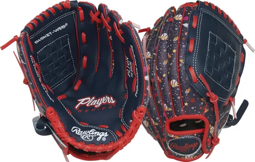 Miniatura 13 de Rawlings Serie Players T-Ball y guante de béisbol para jóvenes Tamaños 9 a 11.5 pulgadas Múltiples estilos