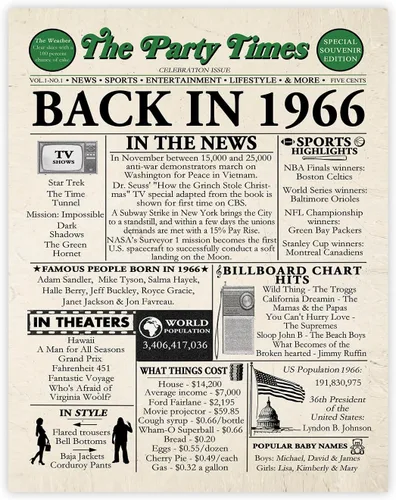 Miniatura 65 de Póster de cumpleaños 96 sin marco, periódico Back In 1930, regalos de feliz cumpleaños 96 para hombres y mujeres, vintage, retro, nacido en 1930