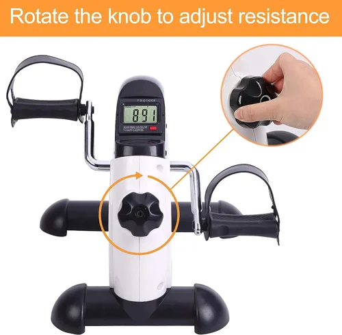 Miniatura 3 de Ejercitador de pedales debajo del escritorio, bicicleta estática para piernas y brazos, ciclismo y ejercicio de recuperación