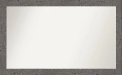 Miniatura 140 de Amanti Art Espejo de baño gris para sobre el fregadero, 31 x 48 pulgadas, espejo de tocador rectangular estrecho de color gris, marco de madera