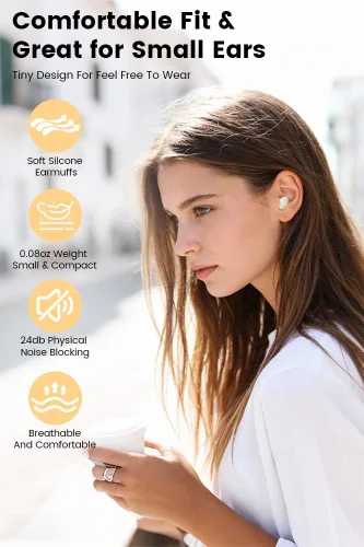 Miniatura 3 de Auriculares para dormir de lado, auriculares inalámbricos Bluetooth, mini tapones invisibles para los oídos, diseño pequeño, cómodos auriculares
