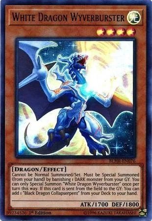 Yu-Gi-Oh! - Dragón Blanco Wyverburster - BLHR-EN076 - Ultra Raro - 1ª Edición - Battles of Legend: Hero's Revenge
