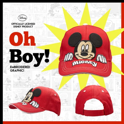 Miniatura 3 de Disney Mickey Mouse Peak-A-Boo Baseball Cap Age 4-7 -100 Cotton