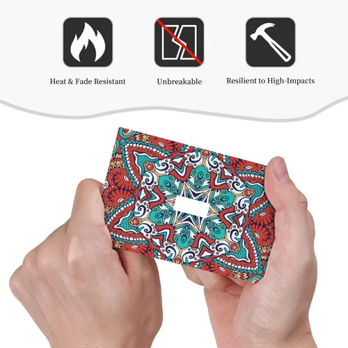Miniatura 6 de Placa de interruptor de luz de palanca individual con diseño de flor de mandala, diseño bohemio, hippie, rojo, 1 banda, placa de pared decorativa