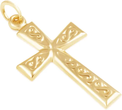 Miniatura 12 de Dijes religiosos de oro amarillo de 14 quilates para hombres y mujeres – disponible en varios diseños