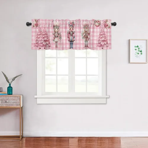 Miniatura 5 de Cenefa de ventana de Navidad para cocina, sala de estar, cortina de ventana temática de vaqueras para dormitorio, baño, cenefa de ventana Howdy