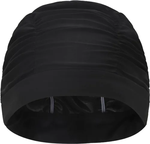 Miniatura 3 de Gorro de natación grande para mujer, de pelo largo, gorro de natación, de nailon elástico de gran tamaño, con pliegues elegantes