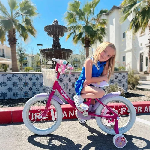 Miniatura 4 de JOYSTAR Unicorn Kids Bike for Girls Ages 2-9 Years Old, 12 14 16 18 Inch Kids Bike with Training Wheels, Doll Seat, Streamers and Basket, Toddler