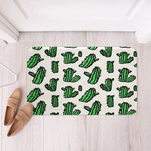 Miniatura 2 de Alfombras de baño de cactus para niños, 16 x 24 pulgadas, bohemias, suculentas, para decoración de baño, alfombras de baño botánicas para ducha