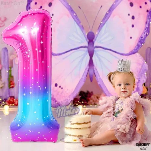 Miniatura 1414 de KatchOn, Globo grande azul número 2 de 40 pulgadas Decoraciones de cumpleaños de Baby Shark para niño de 2 años Globo azul número 2 Globo