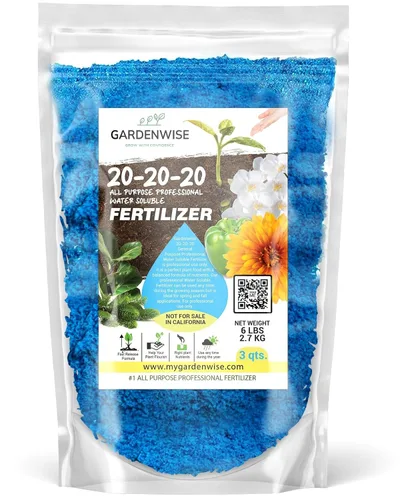 Miniatura 104 de Gardenwise Fertilizante Soluble en Agua 20-20-20 – Polvo para Alimento Líquido de Plantas para Plantas de Interior y Exterior, Orquídeas, Vegetales