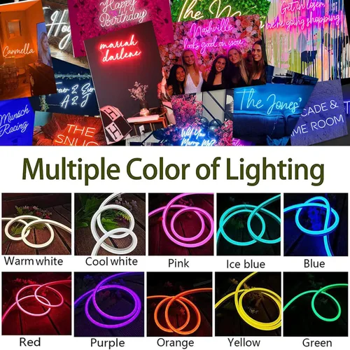 Miniatura 6 de Letreros LED de neón personalizados para boda, dormitorio, fiesta de cumpleaños, decoración del hogar, letrero de luces de neón personalizadas