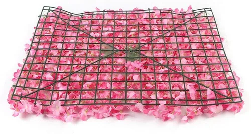 Miniatura 4 de Paneles de flores para decoración de pared, panel de fondo de pared de flores artificiales, decoración de flores, 23.6 x 15.7 in (24 x 16 pulgadas)