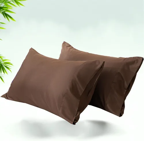 Miniatura 31 de Fundas de Almohada Tamaño Queen Paquete de 2, Fundas de Almohada de Rayón de Bambú Refrescantes con Cierre de Sobre, Fundas de Almohada Frescas