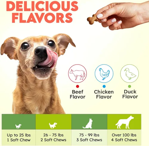 Miniatura 4 de Colágeno para perros – 150 masticables – Suplemento para articulaciones, piel y pelaje con ácido hialurónico, membrana de cáscara de huevo