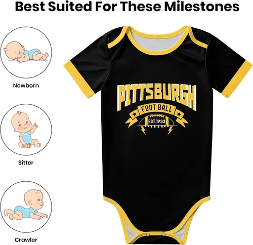 Miniatura 7 de Sfodcovy Ropa de bebé personalizada, ropa de bebé, número de nombre, recién nacido, regalos para bebé niño y niña