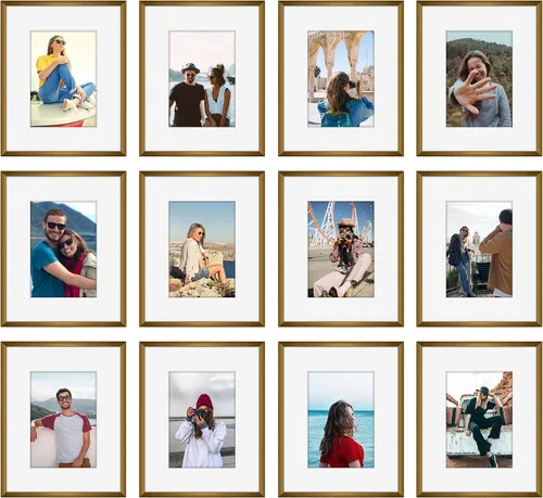Miniatura 13 de Frametory, Portarretratos de aluminio negro de 5 x 7 pulgadas, juego de 2, ideal para mostrar fotos de 4 x 6 con paspartú o de 5 x 7 pulgadas sin
